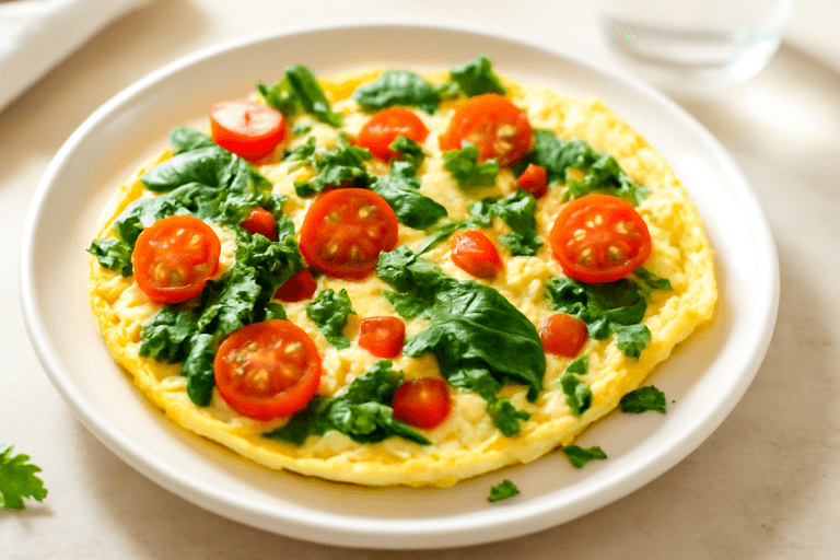 Klassisk proteinrik grönsaksomelett