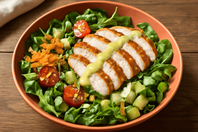 Salade de Poulet Croquante au Légumes Frais