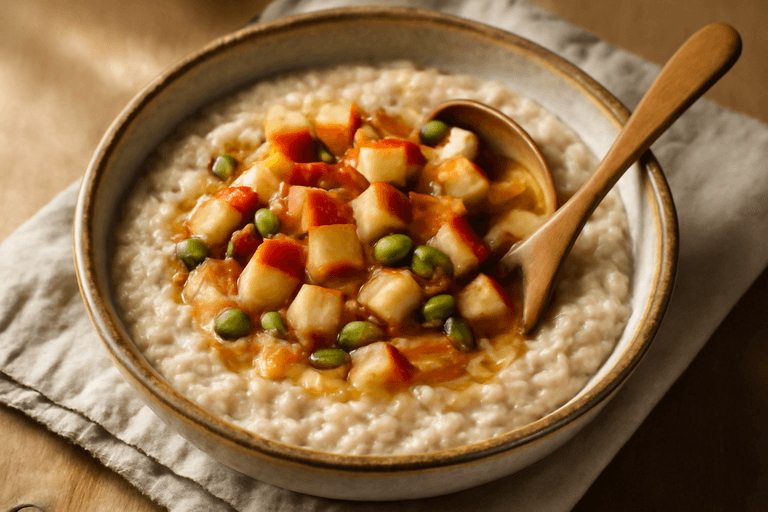Proteinrik Havregrynsfrukost med Äpple & Kanel