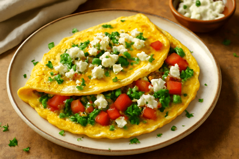 Κλασική Ομελέτα Με Λαχανικά & Φέτα