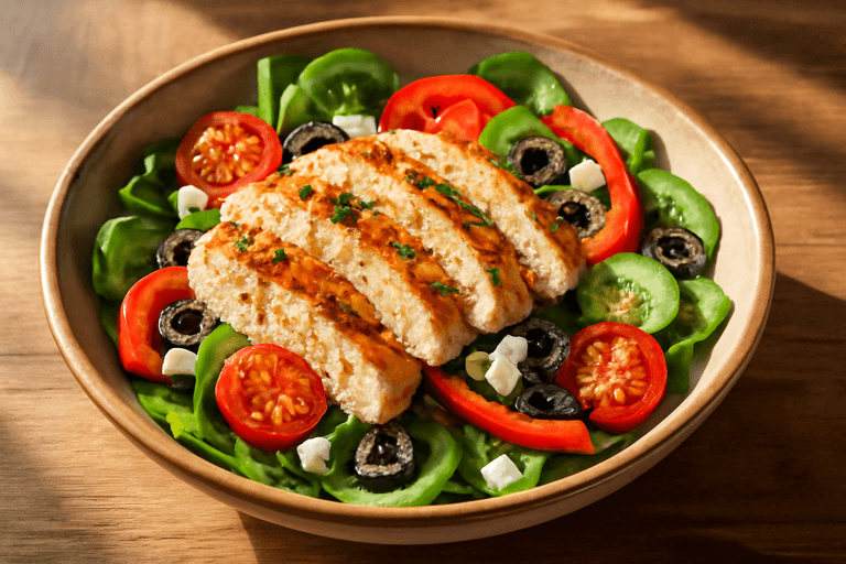 Ensalada Mediterránea de Pollo a la Parrilla