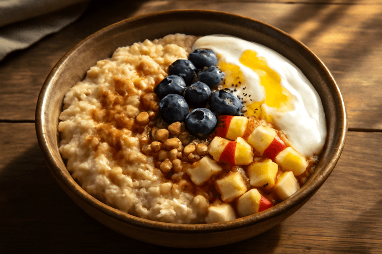 Protein-Power Haferflocken-Frühstücksschale