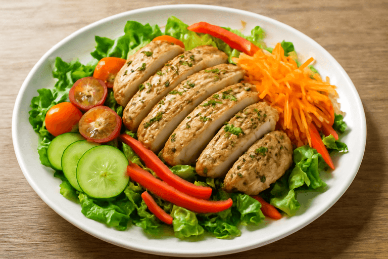 Salad Ayam Panggang Mediterania