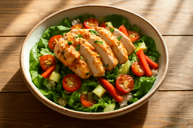 Ensalada Clásica de Pollo a la Parrilla y Quinoa