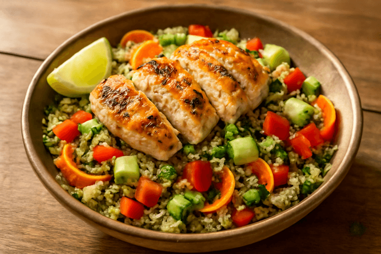 Salad Ayam Panggang Sehat dengan Quinoa