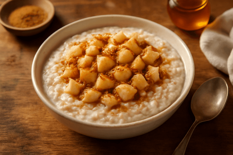 Tazón Clásico de Avena con Manzana y Canela