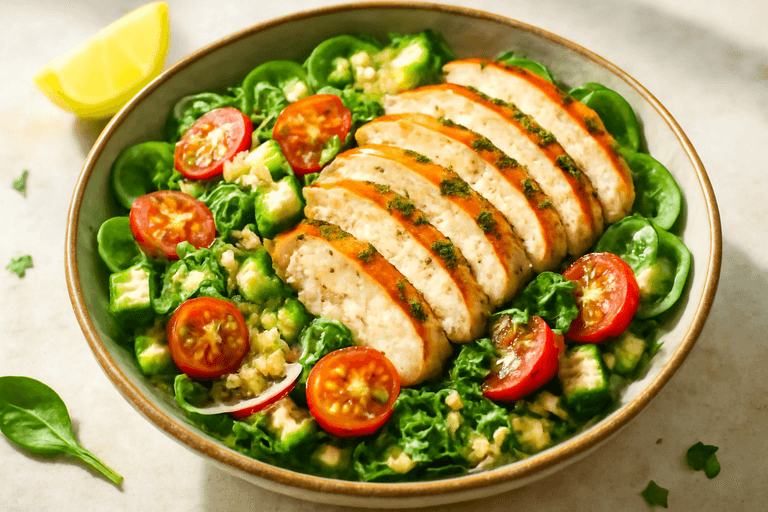 Kyckling- & Quinoasallad med Citrusdressing