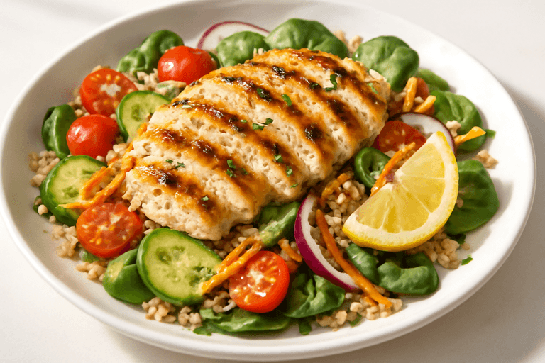 Ensalada Clásica de Pollo a la Parrilla con Quinoa