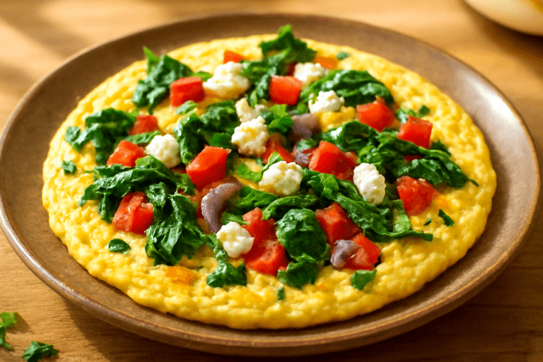 Proteinrik grönsaksomelett för en energifylld morgon