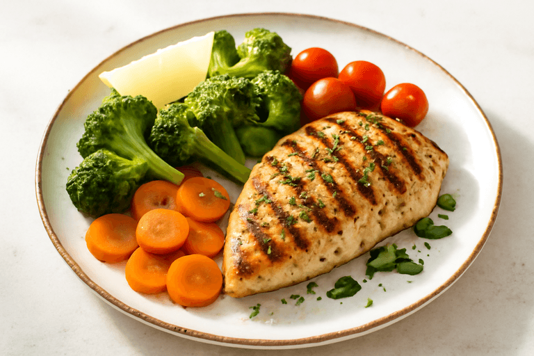 Ayam Panggang Rempah Sehat dengan Sayuran