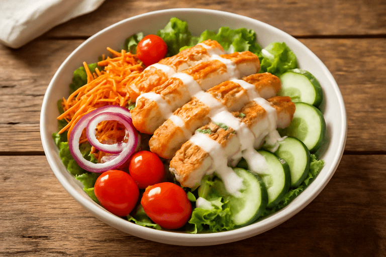 Salad Ayam Panggang Rendah Kalori dengan Sayuran Segar