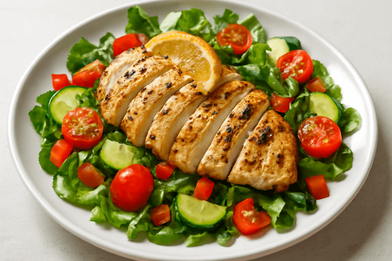 Grilled Lemon Herb Chicken Salad