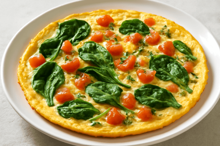 Proteinrik klassisk grönsaksomelett