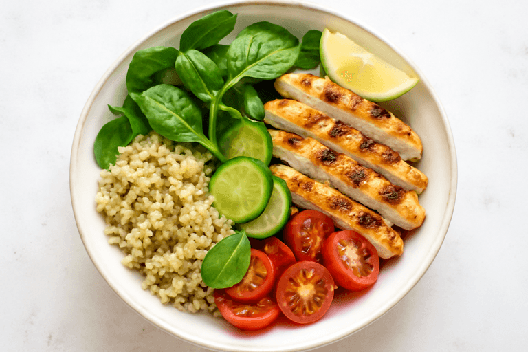 Ensalada Clásica de Pollo y Quinoa para Perder Peso