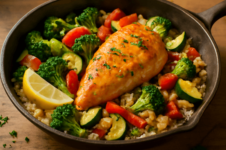 Hähnchen-Gemüse-Pfanne mit Quinoa