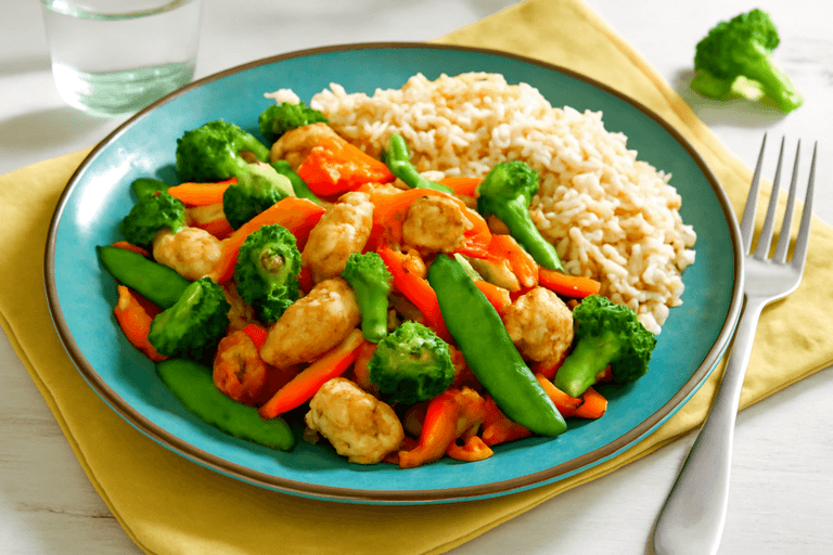 Lätt kyckling- och grönsakswok