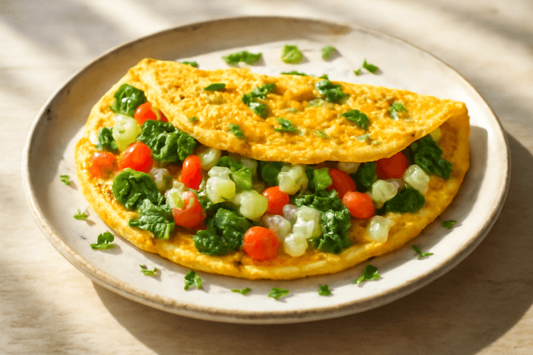 Proteinreiches Frühstücksomlett mit Gemüse