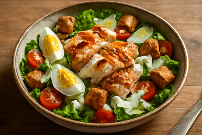 Klassieke Kip Caesar Salade met Volle Smaak