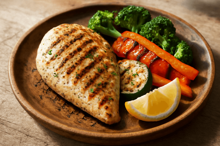 Zdravi piletina s povrćem na žaru