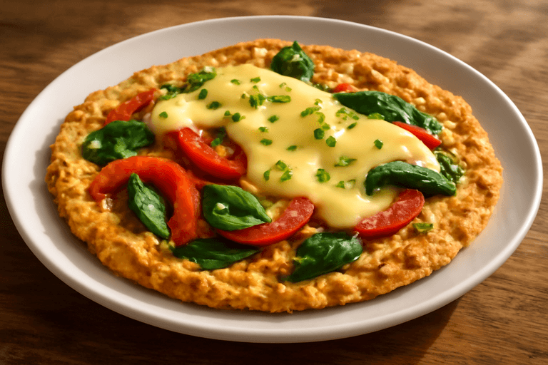 Protein-Power Frühstücks-Omelett mit Haferflocken & Gemüse