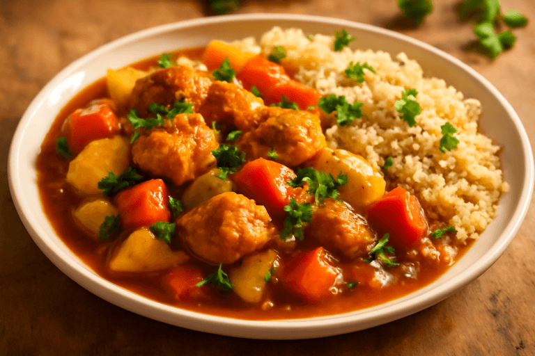 Lätt kycklinggryta med grönsaker och quinoa