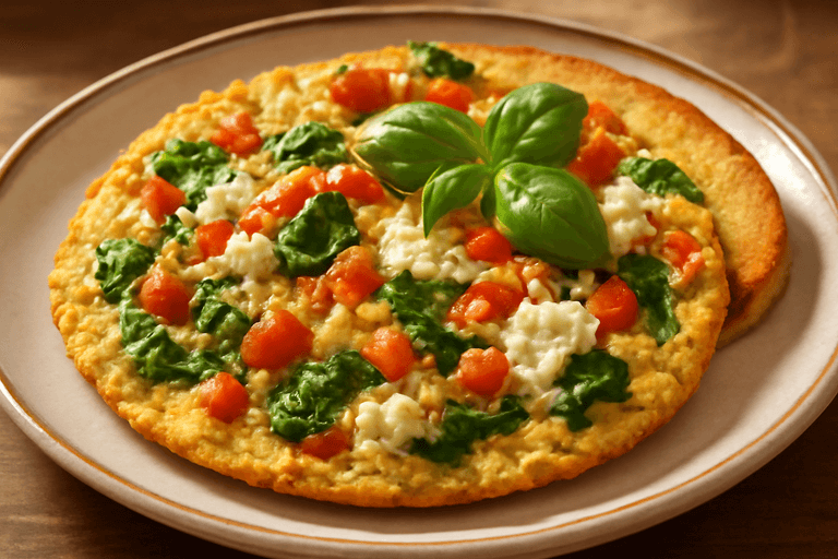 Ομελέτα Λαχανικών με Σπανάκι & Βρώμη