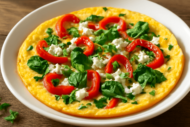 Omletă sănătoasă cu legume și brânză