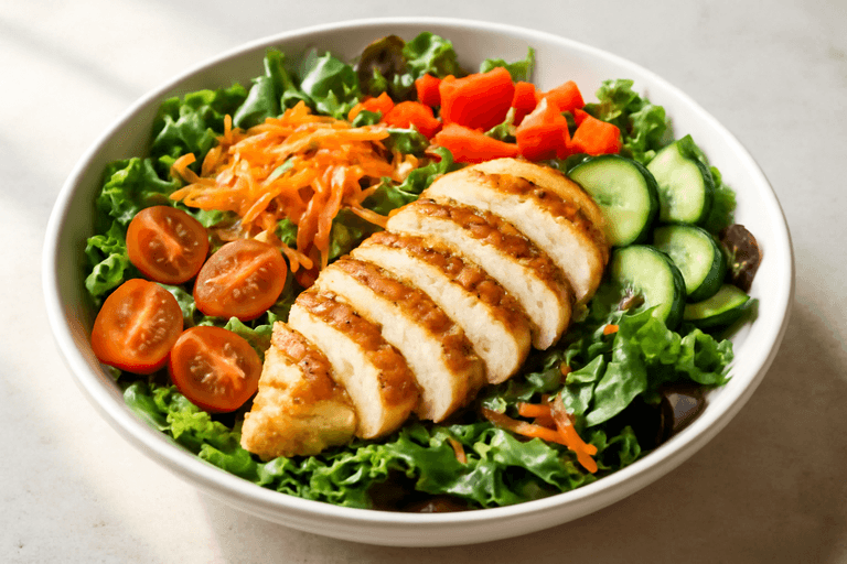 Salată clasică de pui cu legume crocante