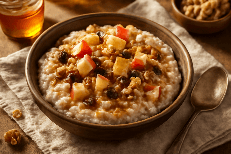 Klassieke Havermout met Appel en Walnoten