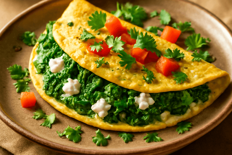 Ομελέτα με Σπανάκι και Φέτα – Ισχυρή Αρχή για Αδυνάτισμα