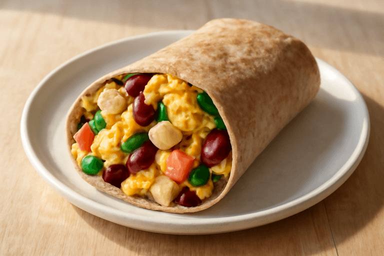Herzhafter Protein-Frühstücks-Burrito
