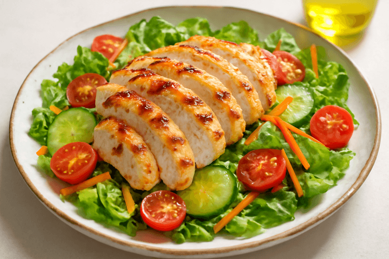 Salad Ayam Panggang Klasik Rendah Kalori