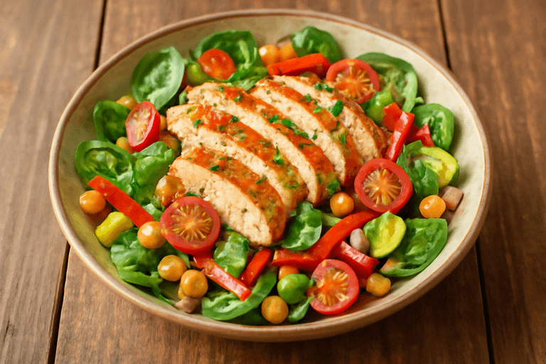 Fargerik Kyllingsalat med Kikerter