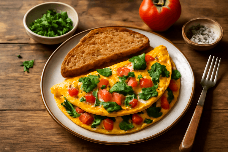 Omelette Clásica Energizante con Vegetales