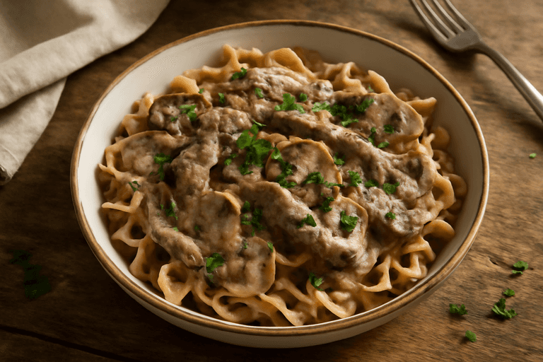 Hearty Classic Beef Stroganoff