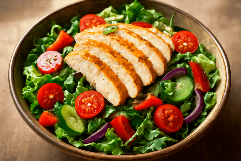 Salată clasică de pui cu legume proaspete