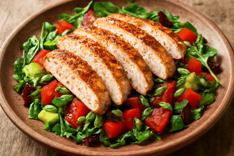 Piept de pui la grătar cu salată fresh de legume