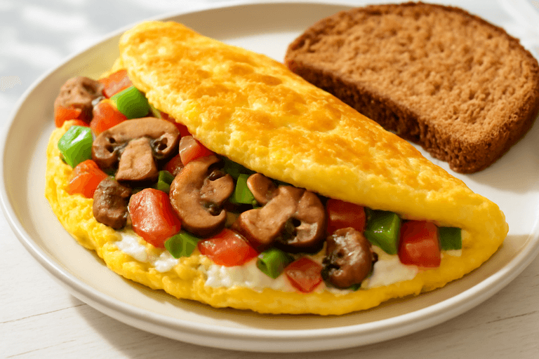 Κλασική Ομελέτα Υψηλής Πρωτεΐνης με Λαχανικά