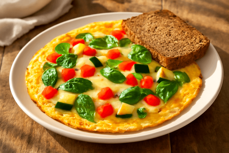 Omletă proteică cu legume de inspirație clasică