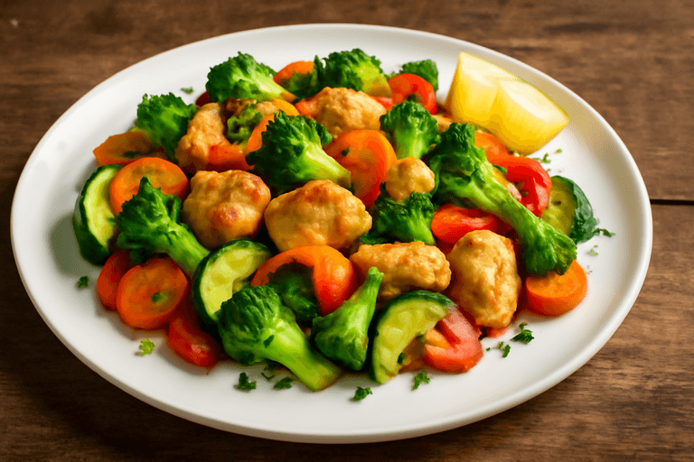 Leichtes Hähnchen-Gemüse-Pfannengericht