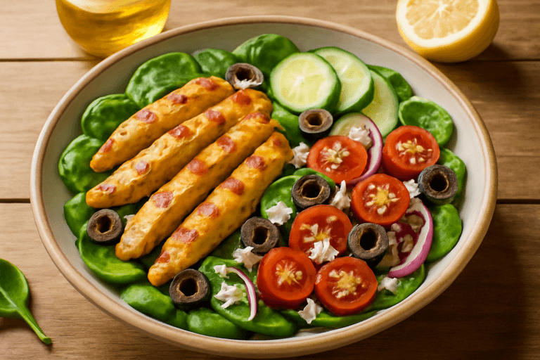 Ensalada Proteica de Pollo Mediterránea