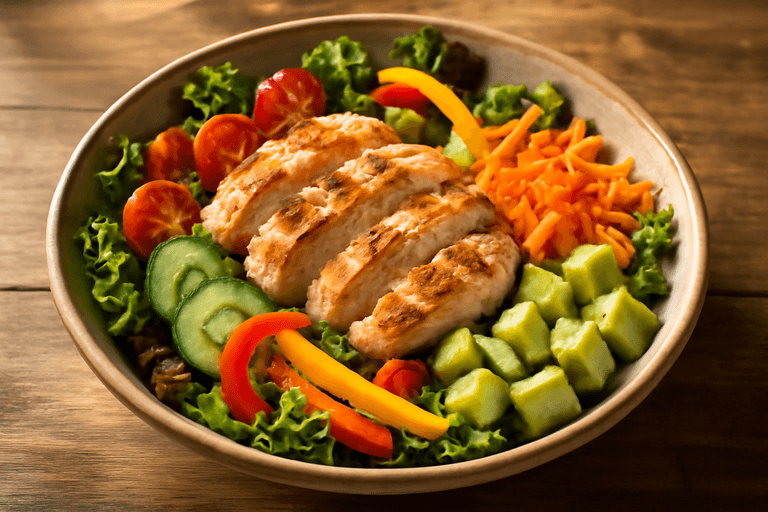 Salată clasică de pui cu legume crocante