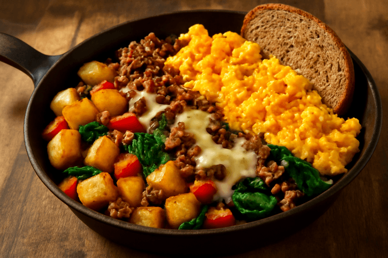 Power-Frühstücks-Protein-Pfanne