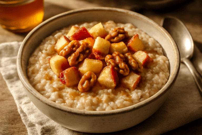Klassieke Havermout met Appel en Walnoten
