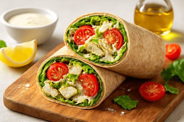 Klassieke Energie-Boost Kip Caesar Wrap