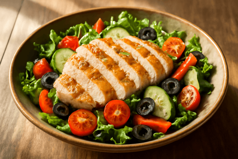 Salată clasică de pui cu legume proaspete