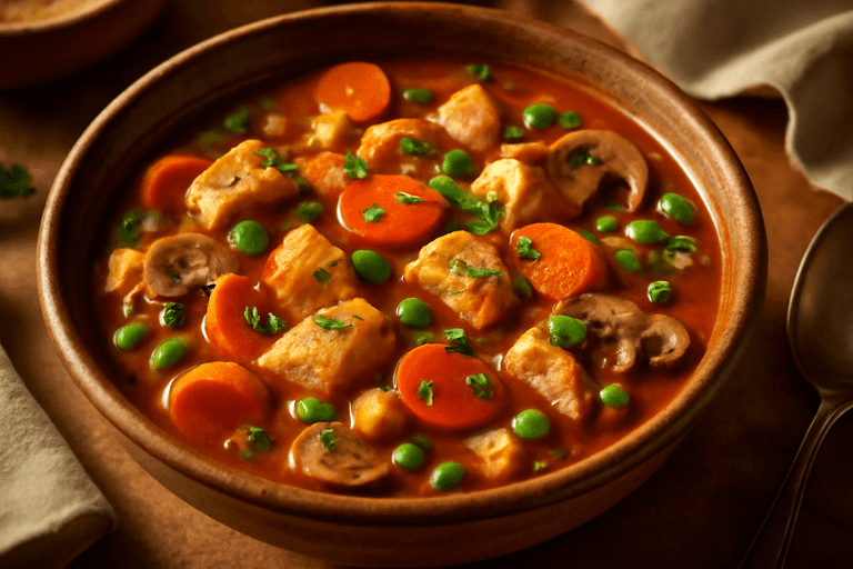 Lätt kycklinggryta med grönsaker och örter