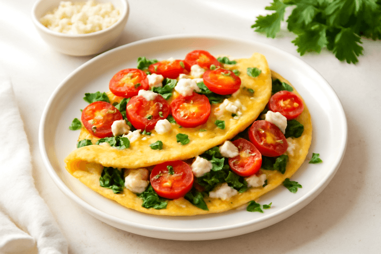 Energizing Spinach & Turkey Omelette