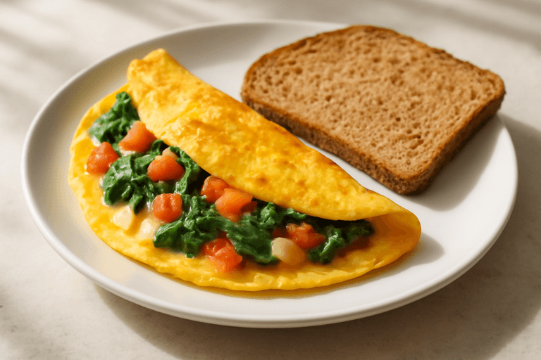 Energieboostende Klassieke Omelet met Volkorenbrood