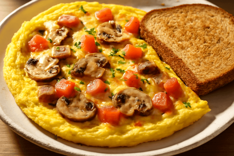 Energie Ontbijt Omelet met Volkoren Toast